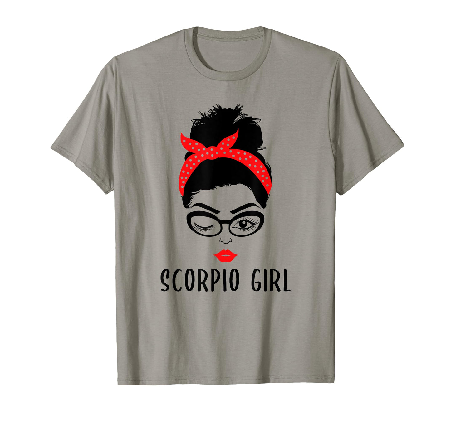 Scorpio Girl Astrology Wink Eye Woman Face Zodiac Gift T-Shirt