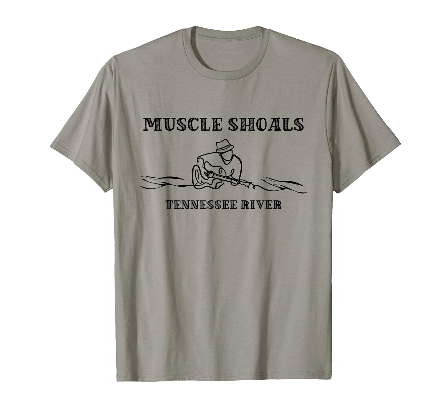 Muscle Shoals Alabama AL Guitar Player On River Music City T-Shirt