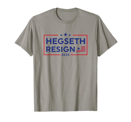 Pete Hegseth Must Resign 2025 US Flag T-Shirt