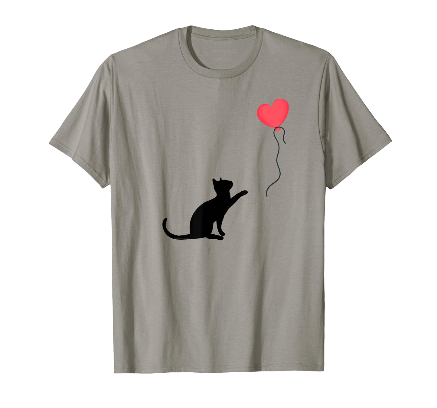 Cute Cat or Kitten Heart Balloon Cat Mom Cat Dad T-Shirt