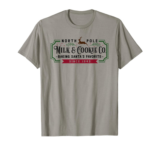 Christmas North Pole Milk and Cookie Co T-Shirt