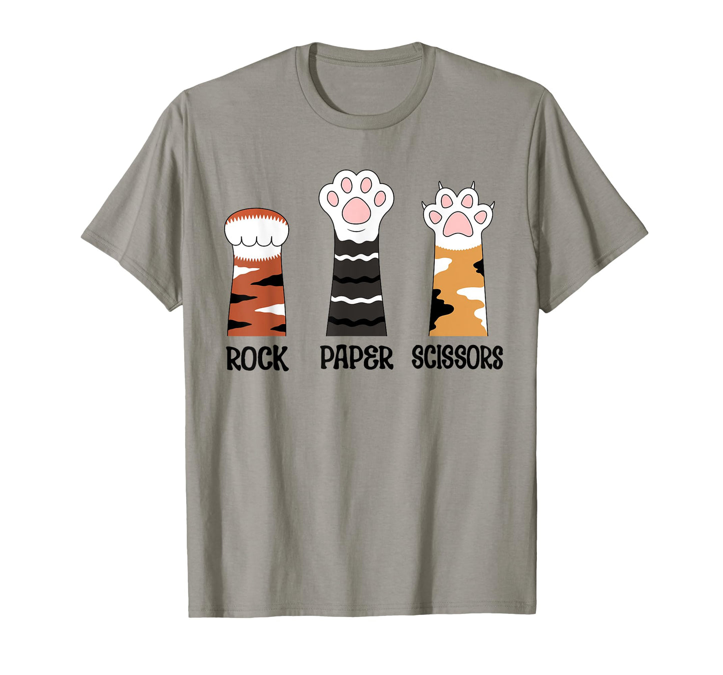 Funny Cat Paws Rock Paper Scissors Loves Playing Boys Kids T-Shirt