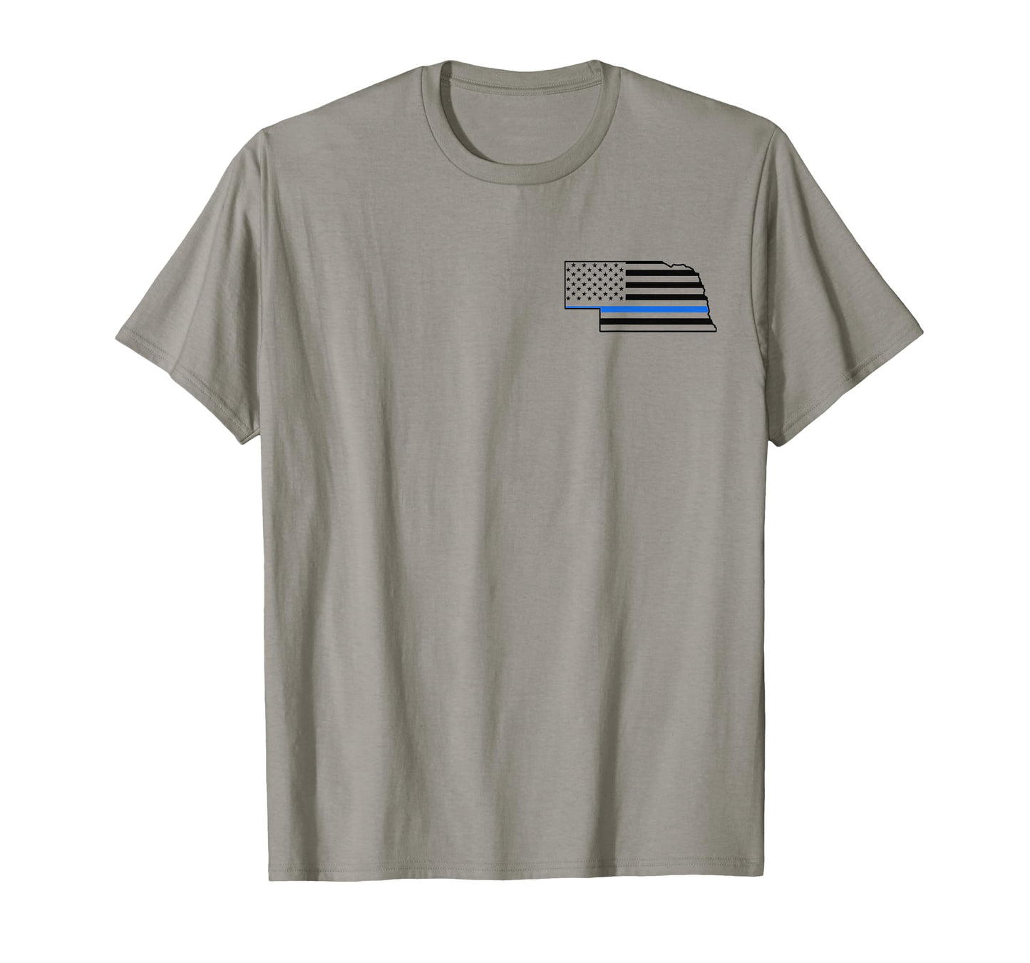 Nebraska US Thin Blue Line Flag Police State Trooper T-Shirt