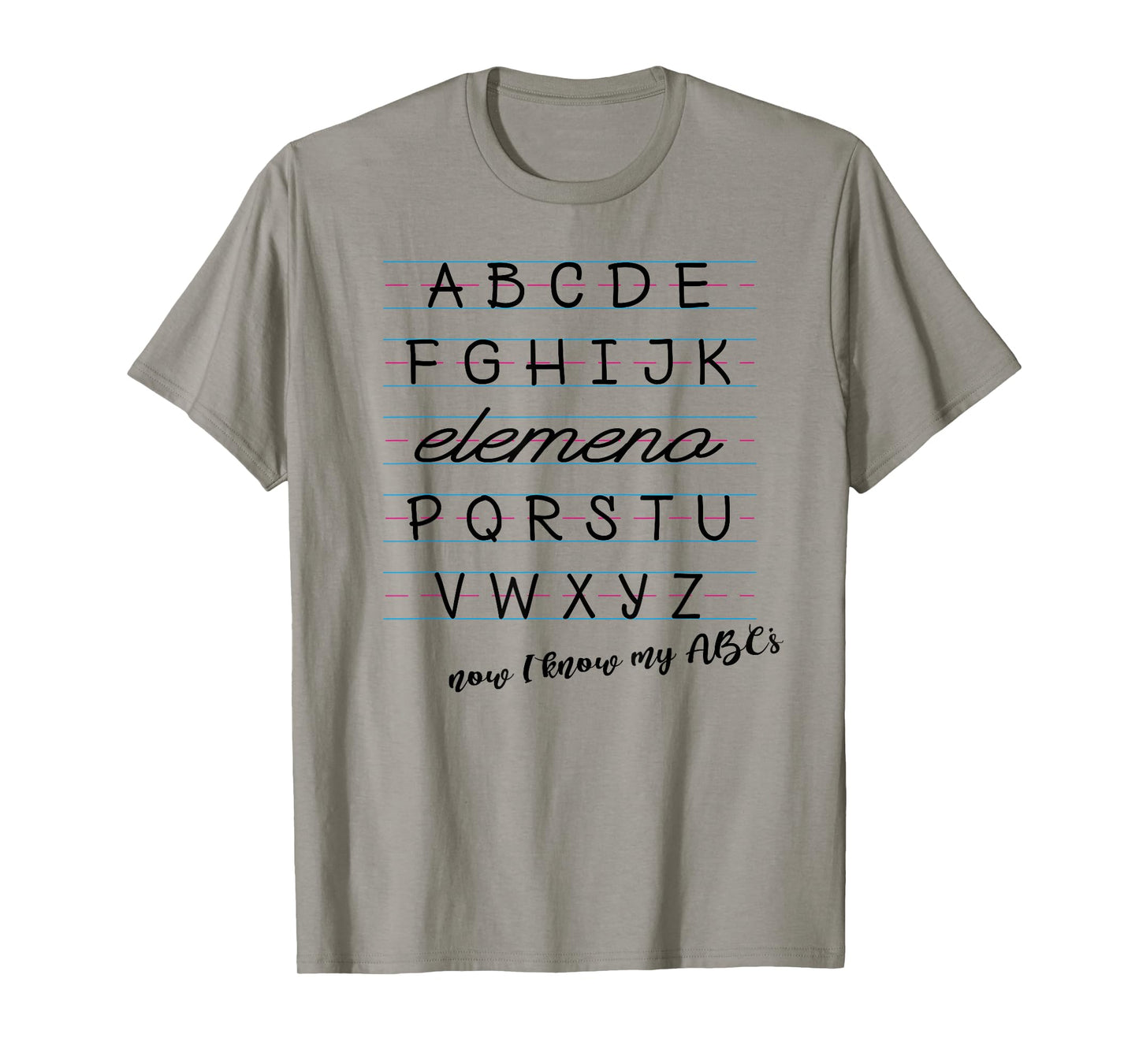 ABC Elemeno Shirt Alphabet Kindergarten Preschool Teacher T-Shirt