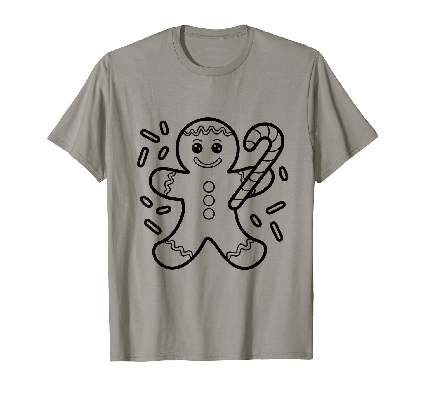 Christmas Gingerbread Man Color Your Own Craft for Kids T-Shirt