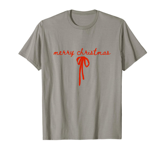 Coquette Bow Christmas Merry Christmas Xmas Family Pajama T-Shirt