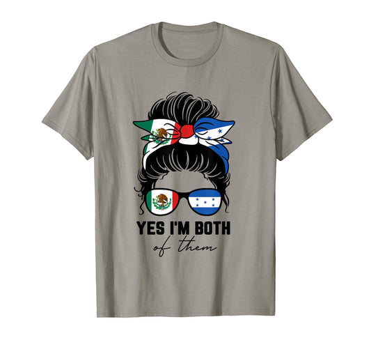 Half Mexican Half Honduran Girl Mexico Honduras Flag T-Shirt