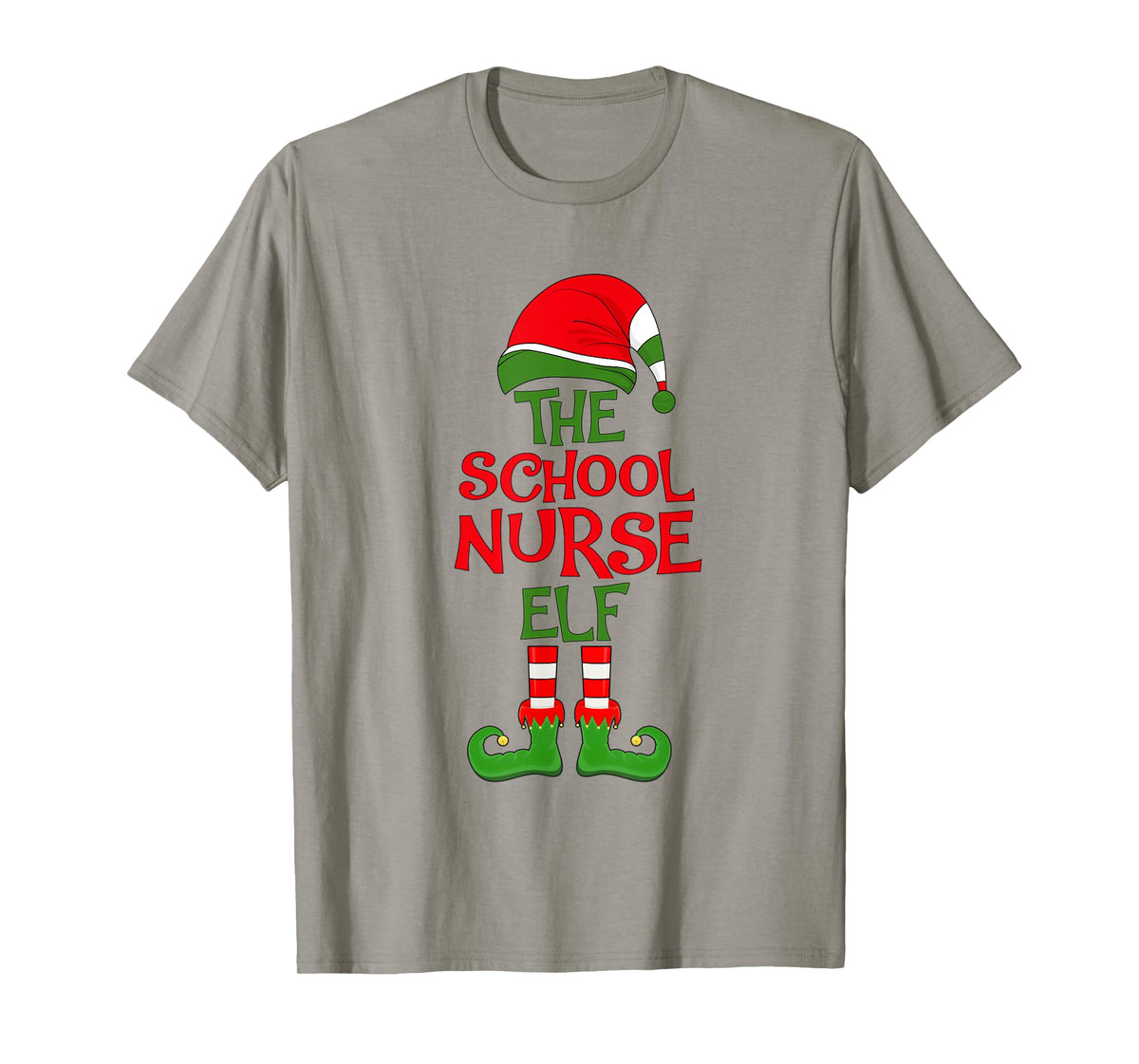 The School Nurse Elf Christmas Group Matching Holiday Party T-Shirt