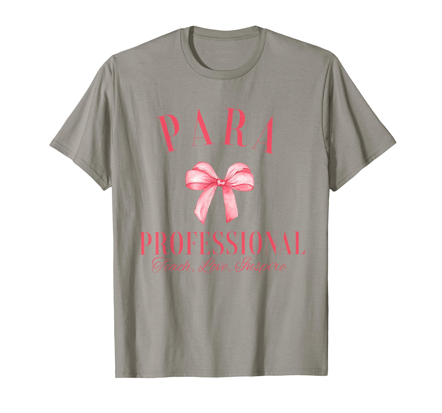 Coquette Bow Paraprofessional School para Squad Teacher Aide T-Shirt