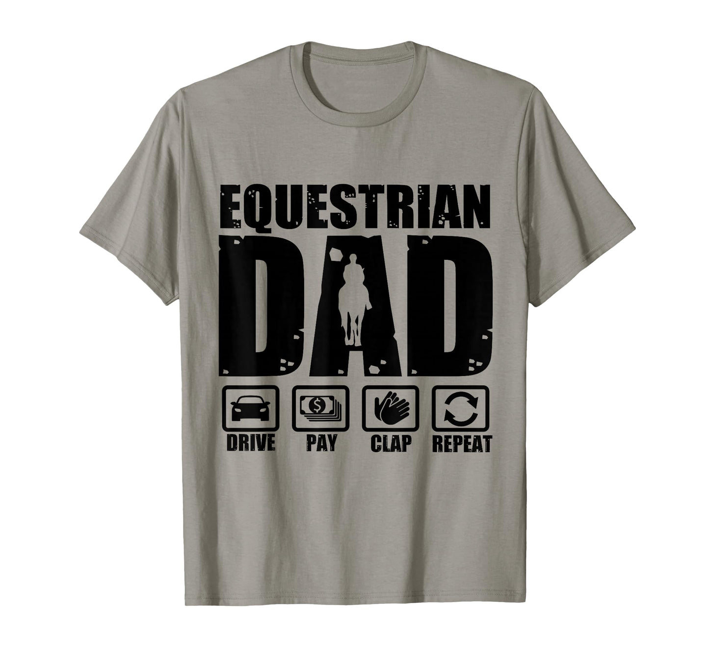 Funny Equestrian Dad Horse Rider Father Humor Fathers Day T-Shirt
