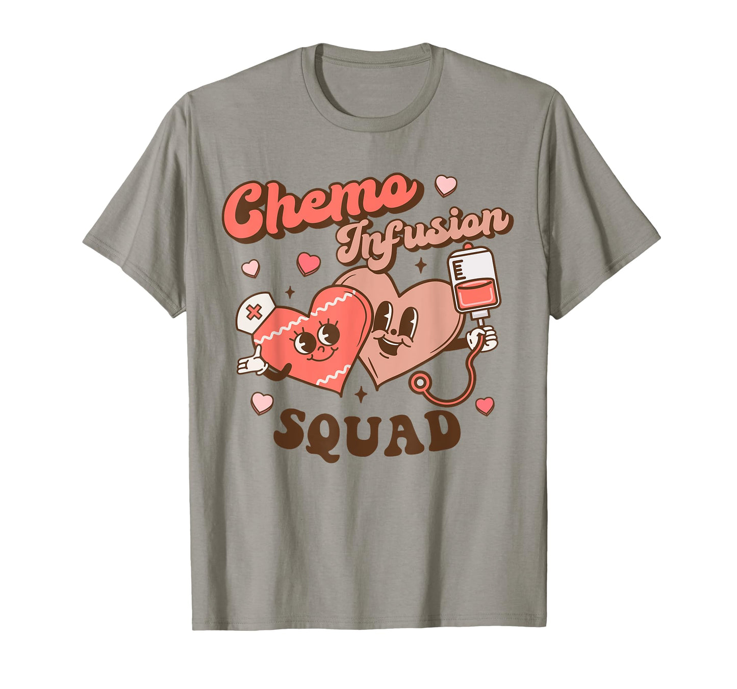 Chemo Infusion Nurse Groovy Valentine's Day Oncology Squad T-Shirt