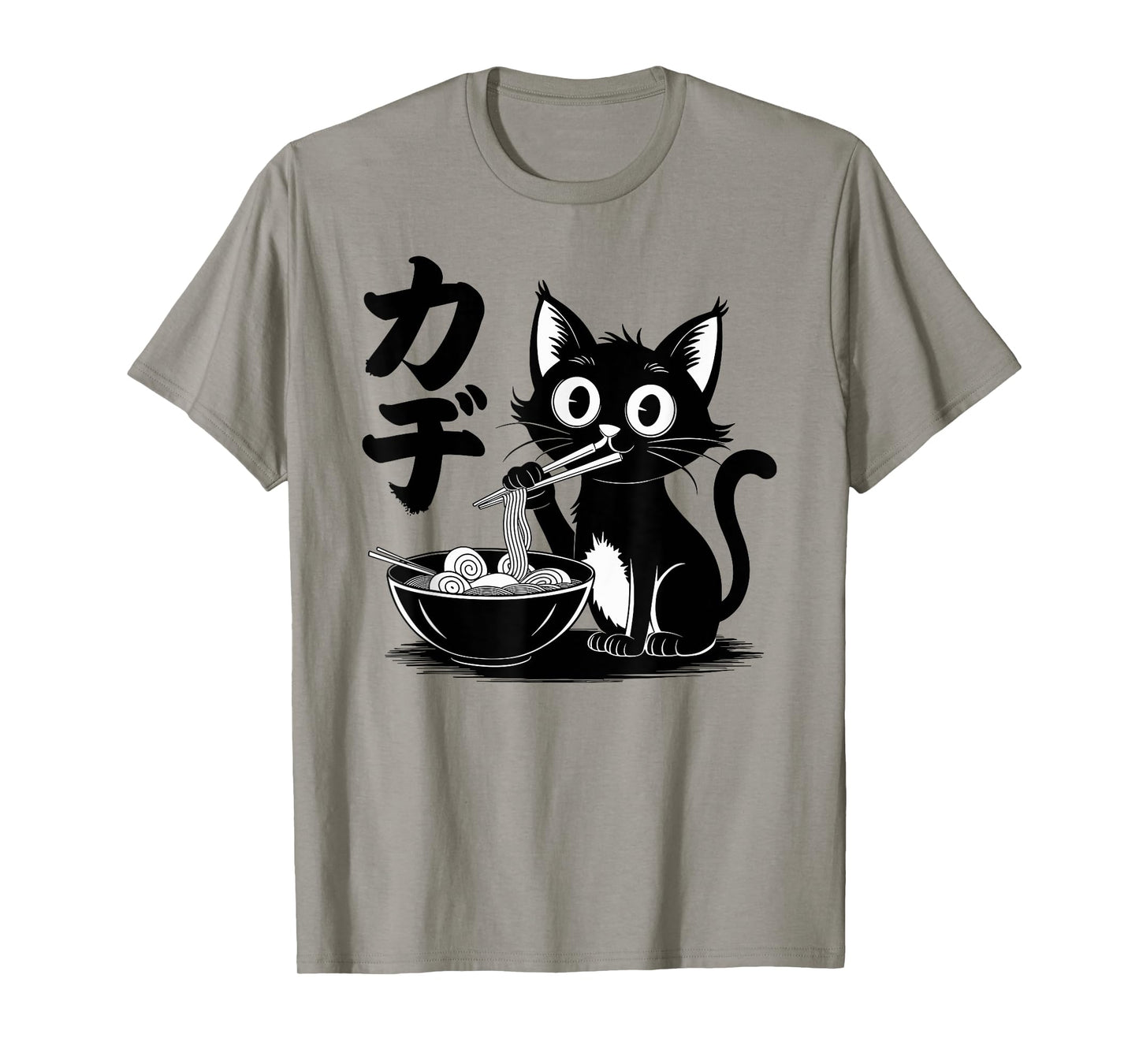 Funny Cat Ramen Noodle Japanese Kawaii Anime Otaku Style T-Shirt
