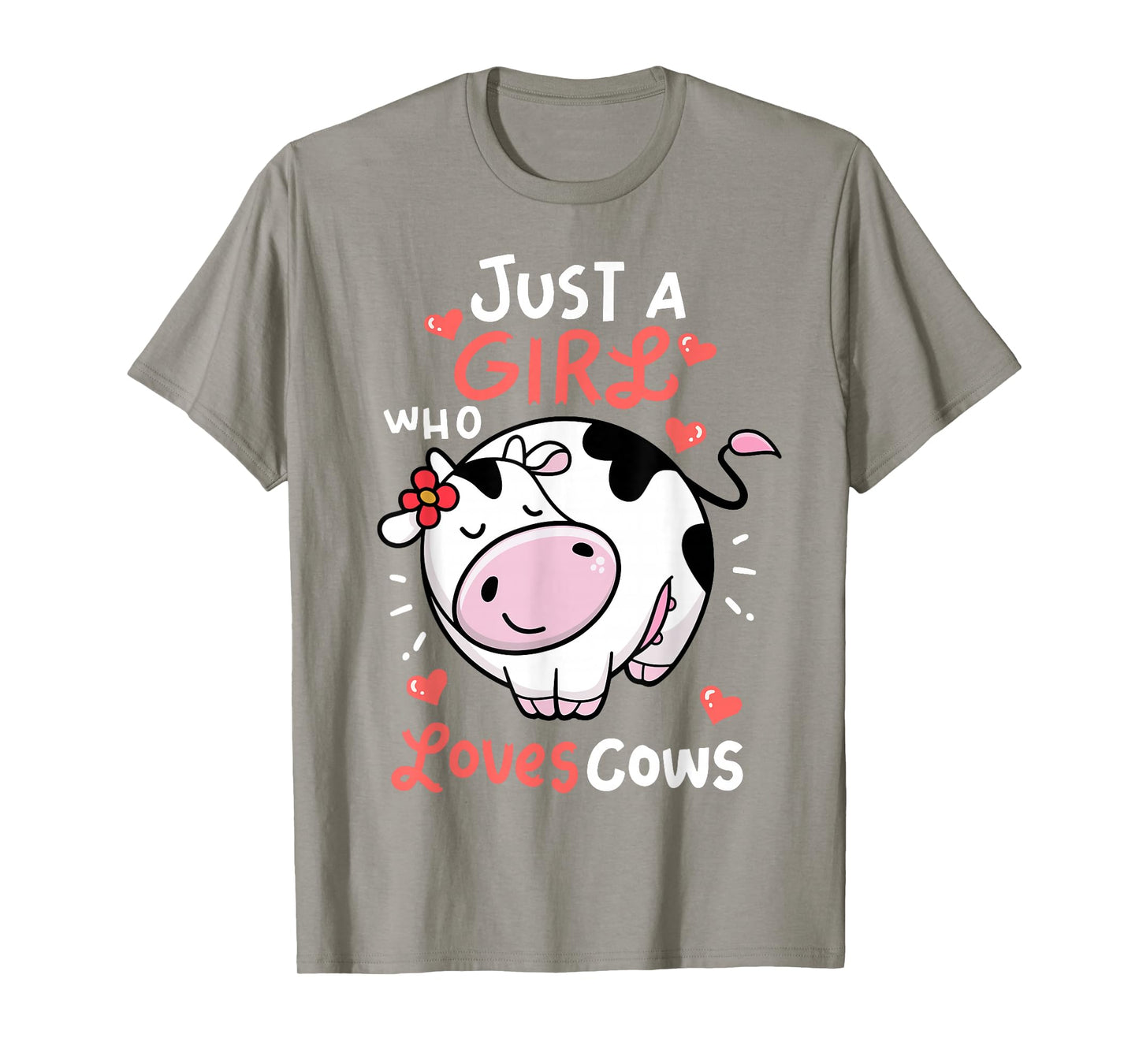 Cow-Shirt Just A Girl Who Loves Cows Print Kids Toddler Farm T-Shirt