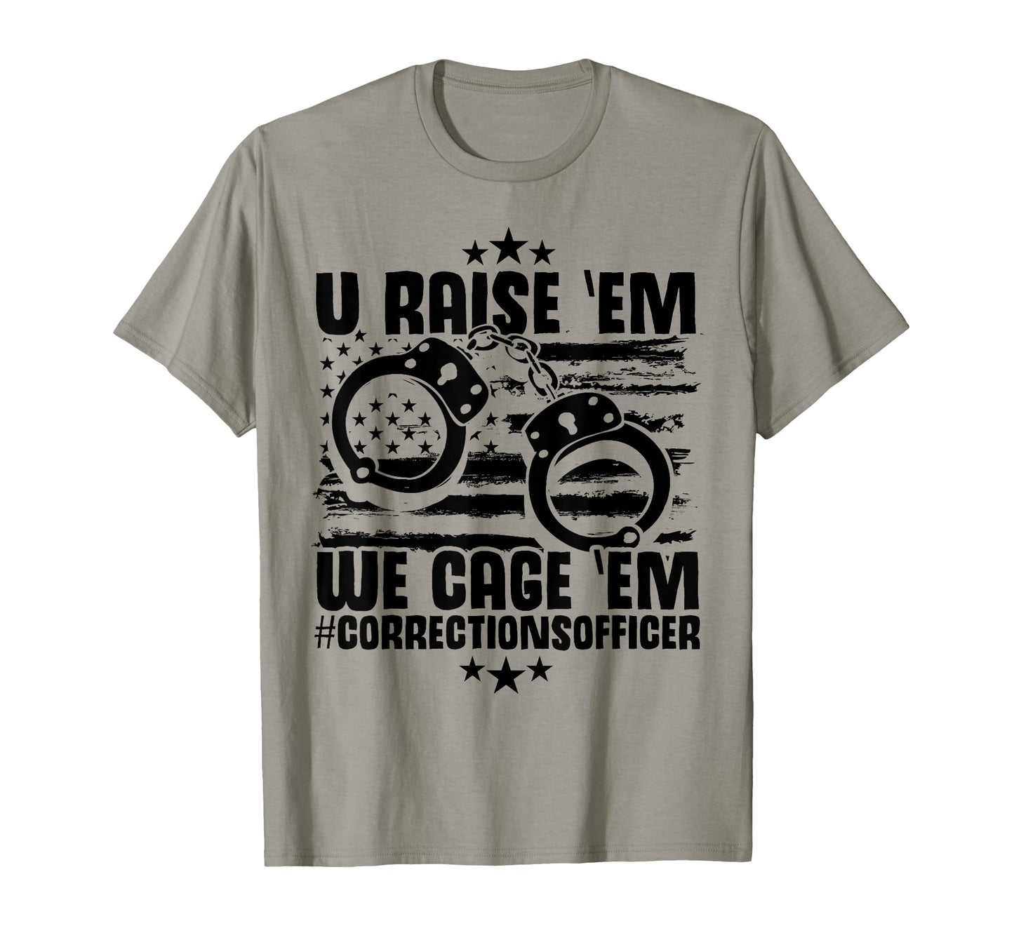 Corrections Decor Thin Silver Line Gear Correctional Officer T-Shirt