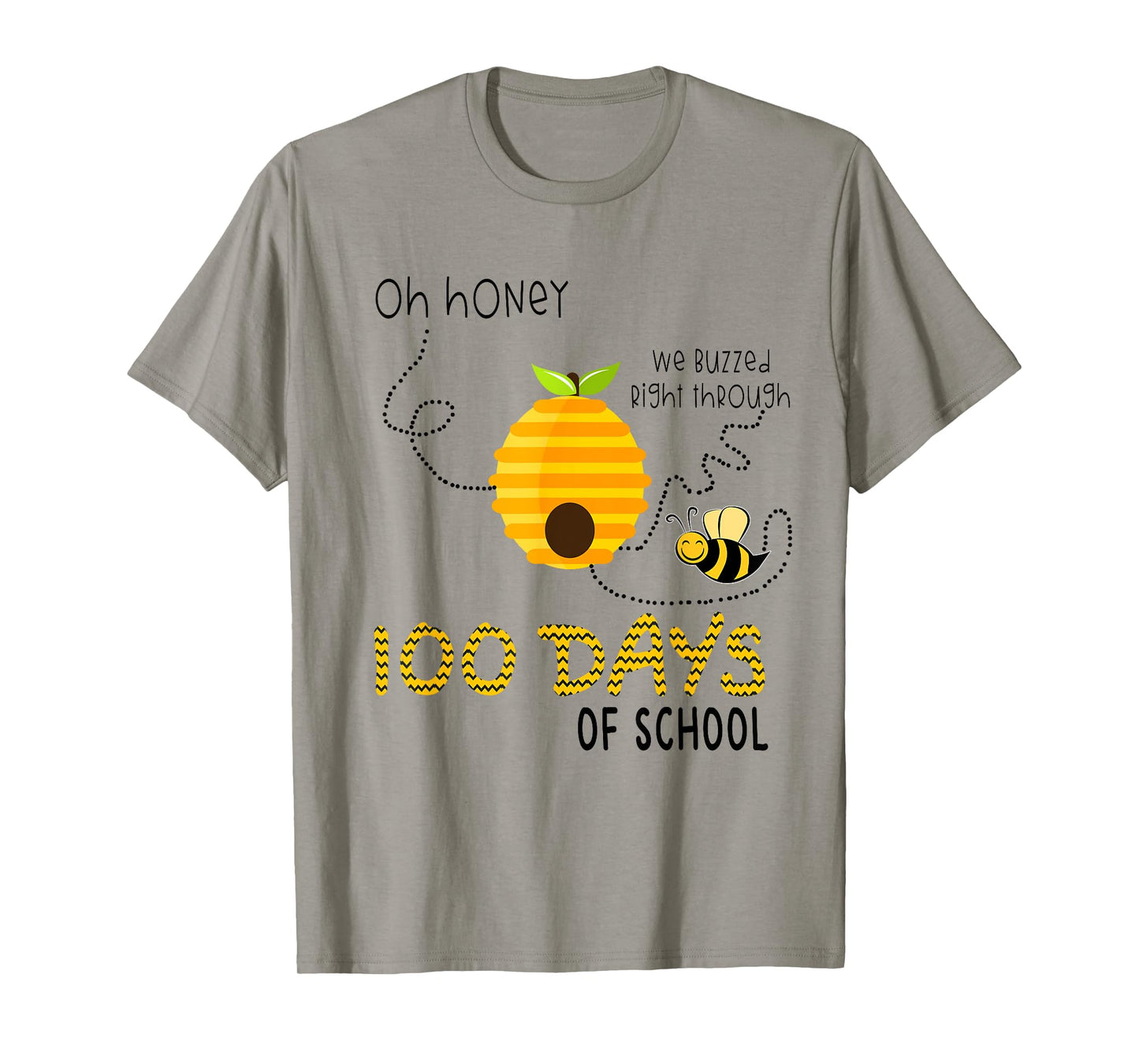 100th Day Of School Teacher Shirt Bee Hive Funny Sayings Men Women T-Shirt
