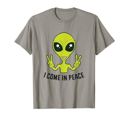 Funny Alien Ufo Space Rave EDM Music I Come In Peace T-Shirt