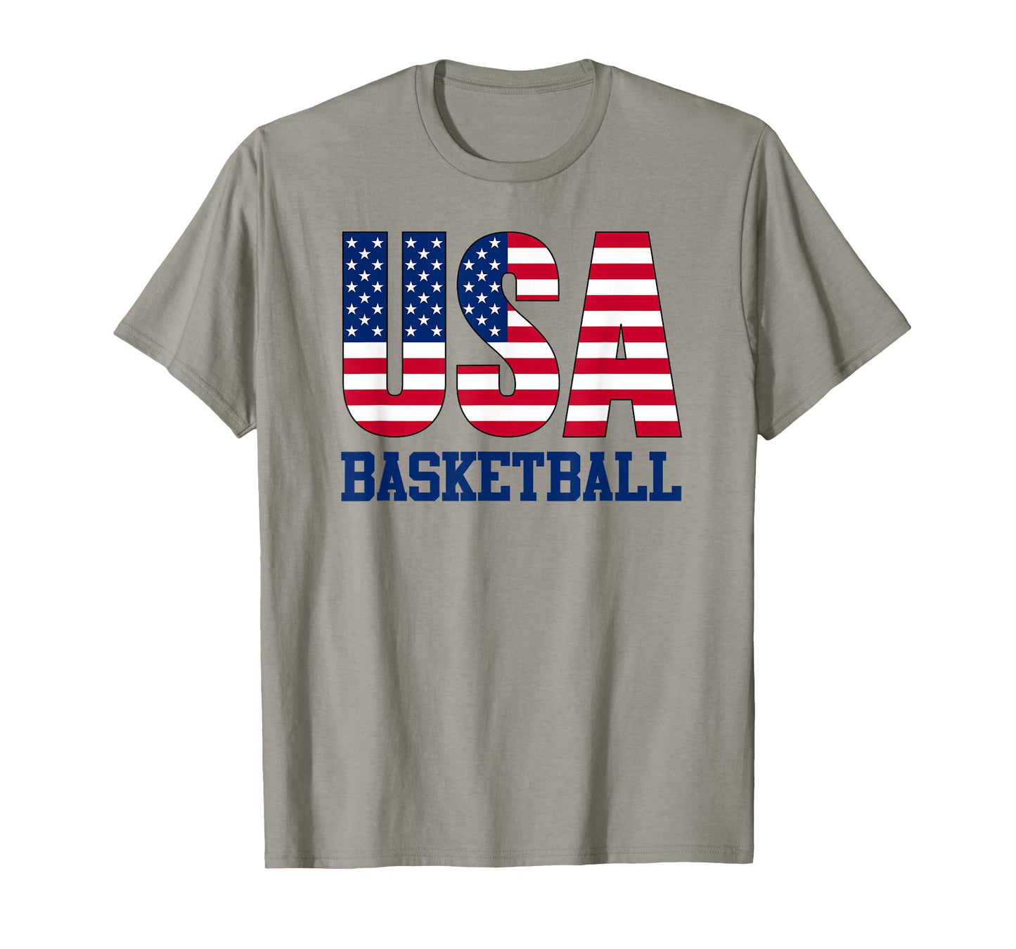USA with American Flag Basketball Sports T-Shirt