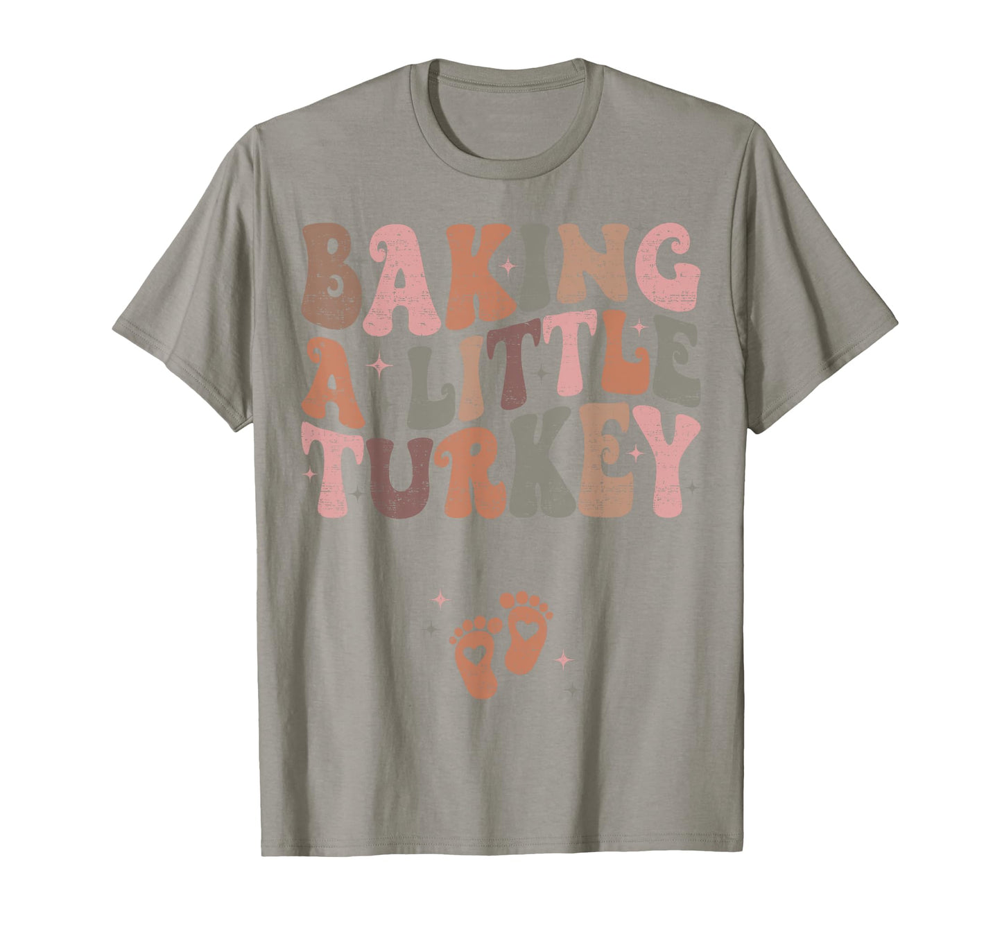 Baking A Little Turkey Thanksgiving Pregnancy Announcement T-Shirt