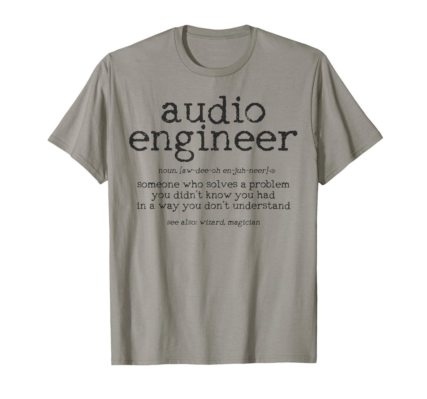 Audio Engineer Definition Sound Technician Engineering Gift T-Shirt