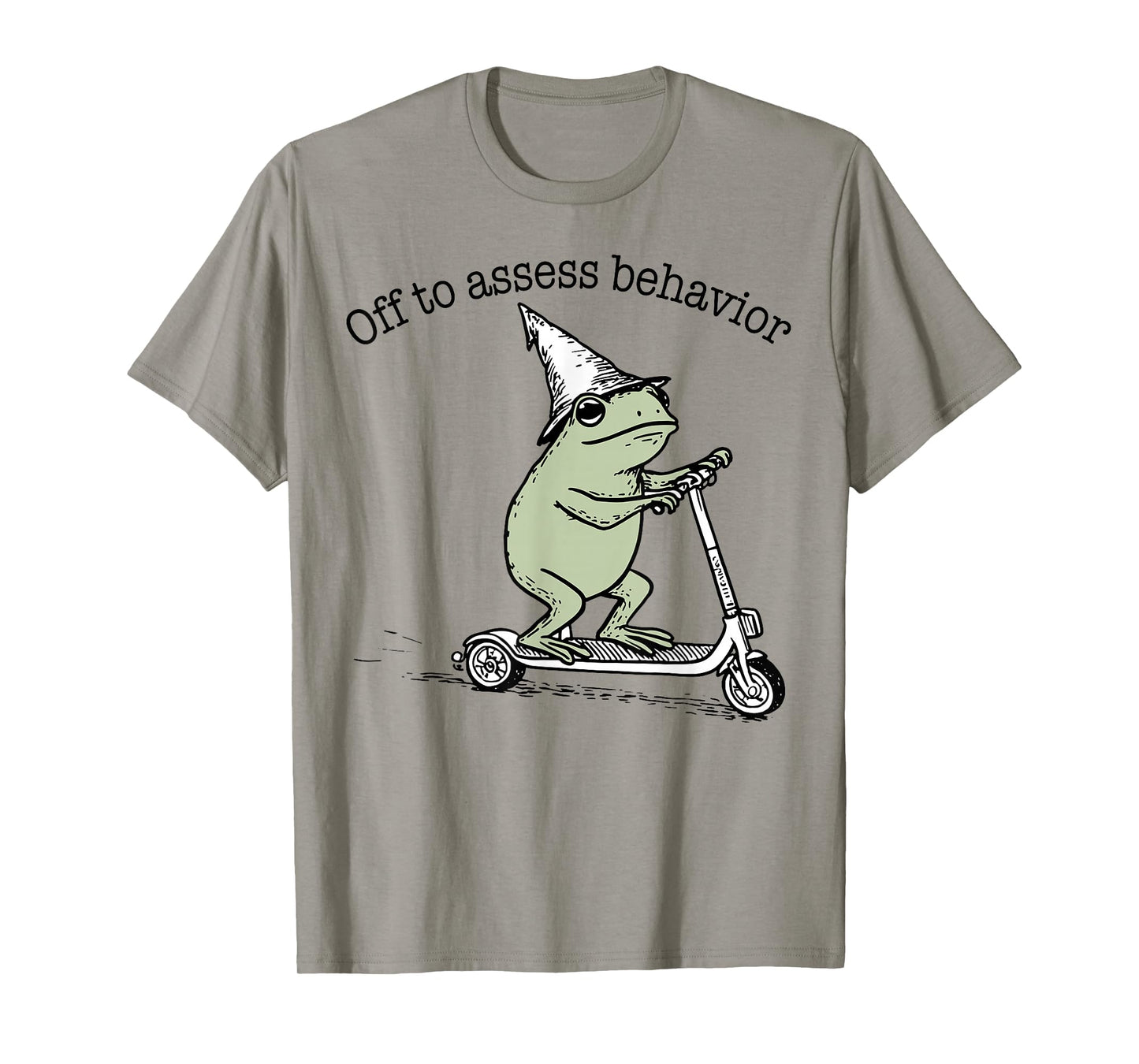 Off to Assess Behavior Analyst Funny Frog Scooter ABA T-Shirt
