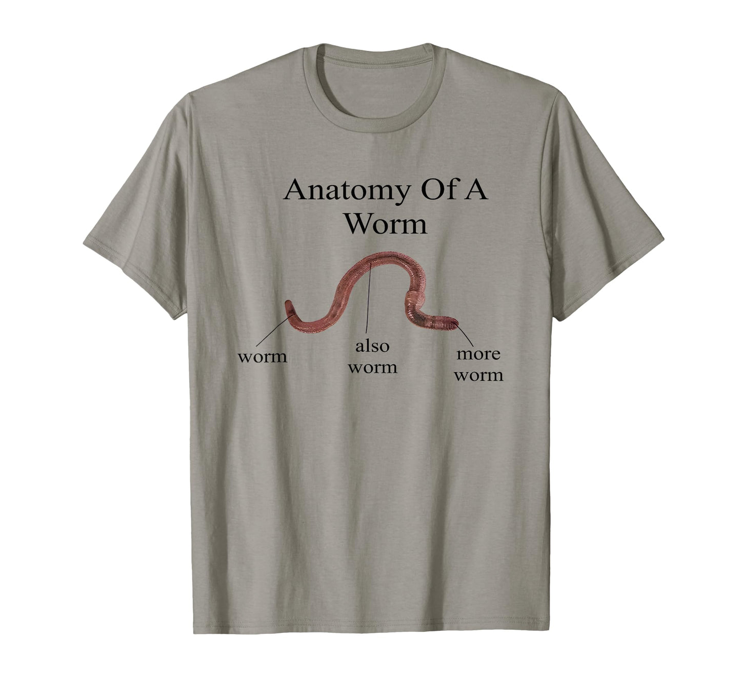 Anatomy of Worm Funny Science Biology Diagram T-Shirt