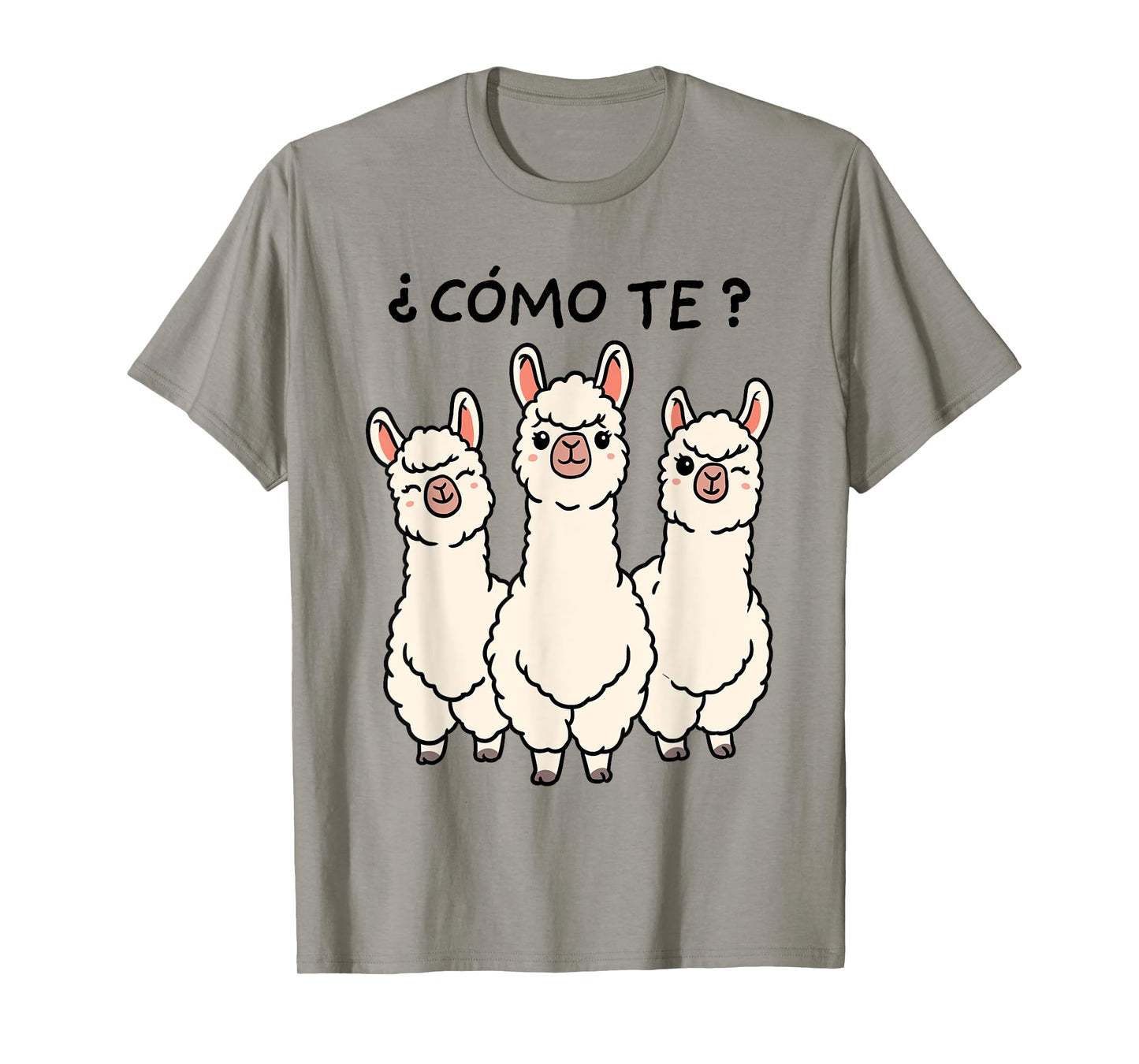 Como Te Llamas Shirt Funny Llama Spanish Teacher Joke Men Women Kids T-Shirt