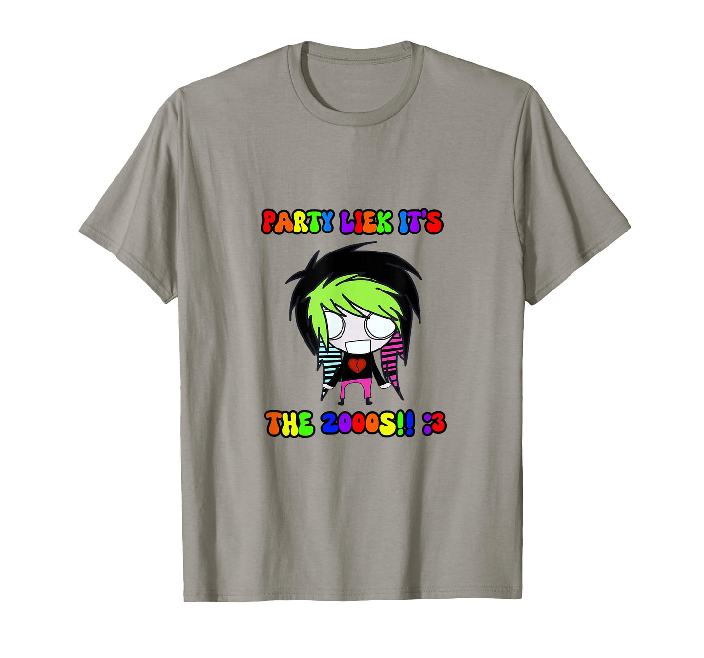 Party Liek It’s The 2000’s Scene Kid Y2K Emo T-Shirt