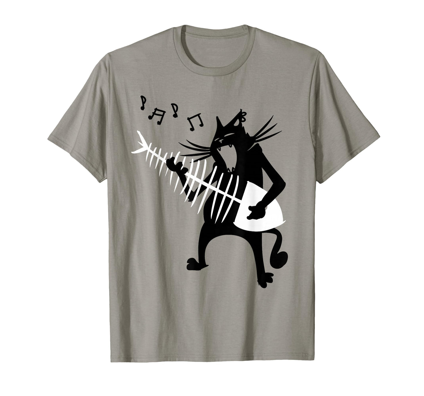 Cat Playing Guitar Music Lover Rock Roll Christmas Gift Tee T-Shirt