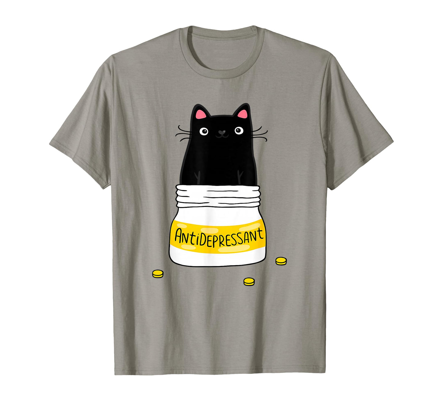 Fur Antidepressant Cute Black Cat A Gift For A Pet Lover T-Shirt