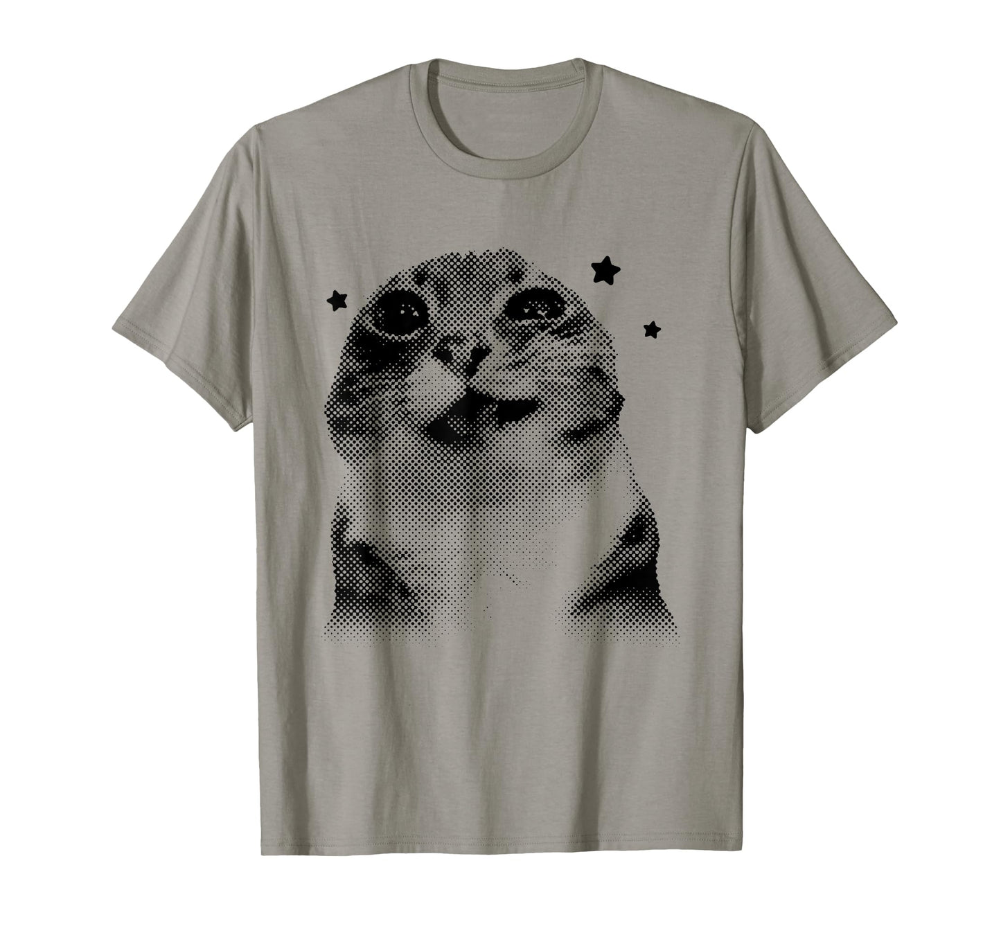 Funny Y2k Retro Vintage Silly Cat Meme Cat Gen Z Joke Teen T-Shirt