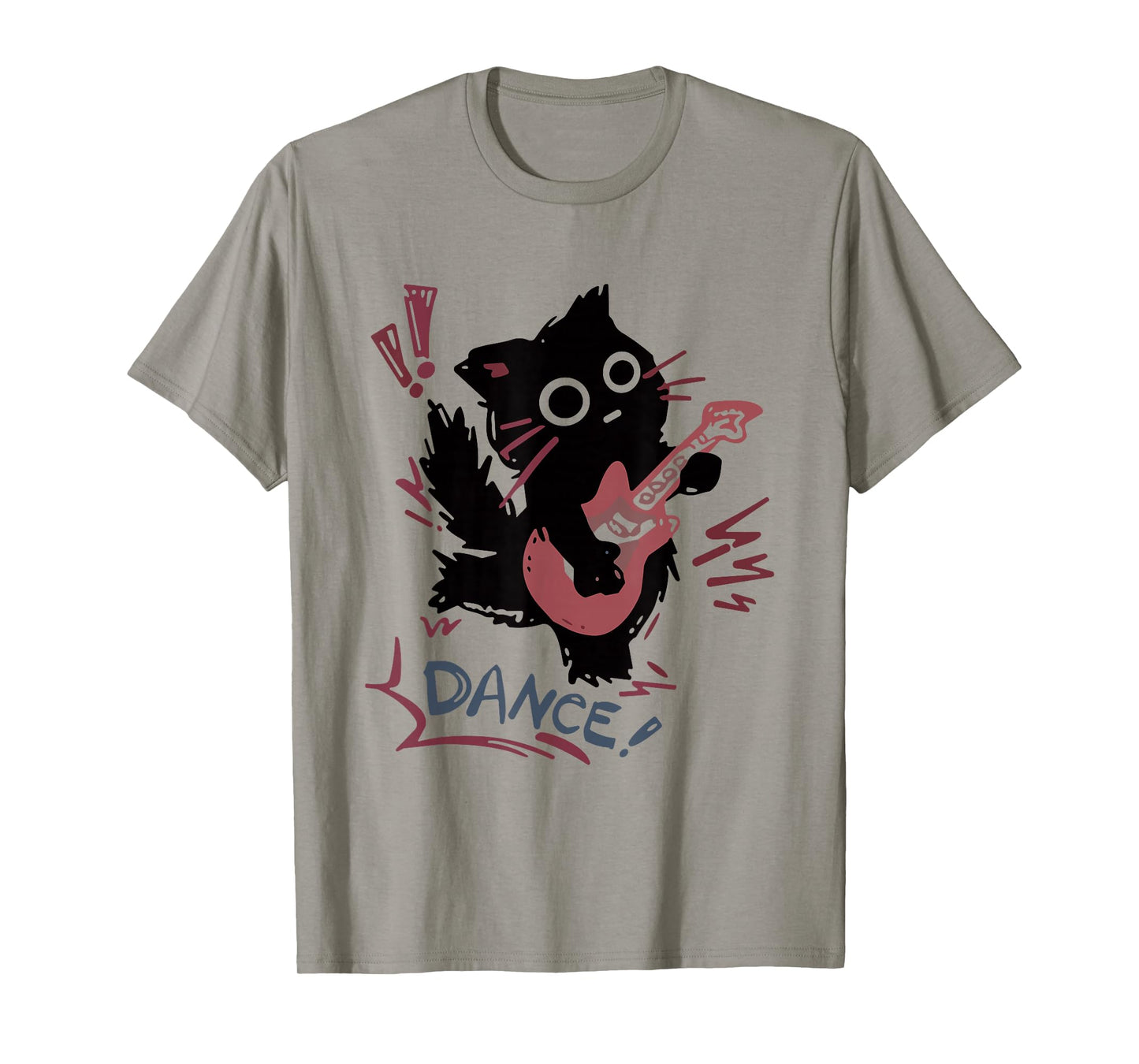 Dancing Rock Cat Electric Guitar Funny Cat Music Boys T-Shirt