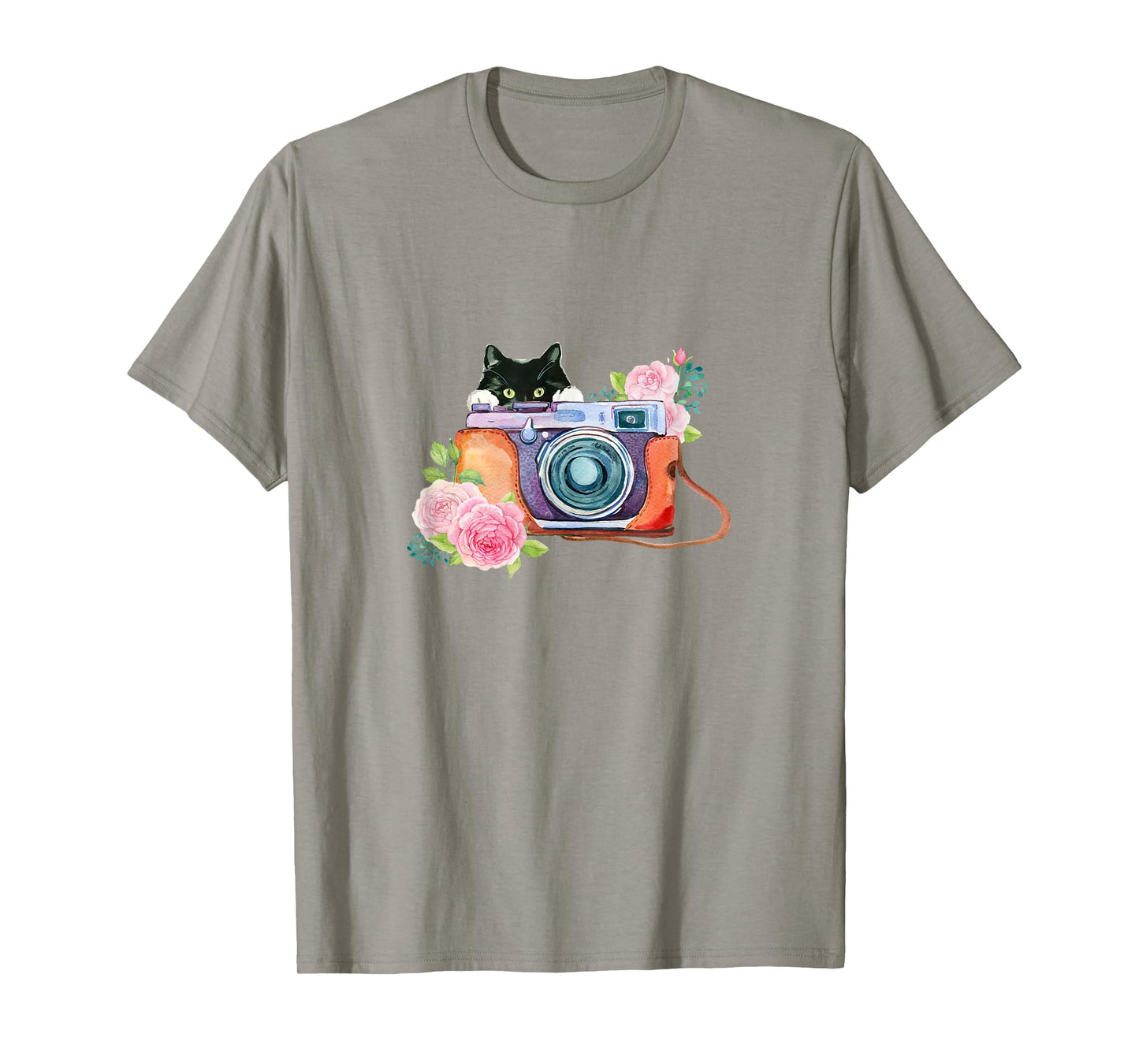 Photography and Cat Lover T Shirt - Photographer Camera Tee T-Shirt for Men Women Girls Kids