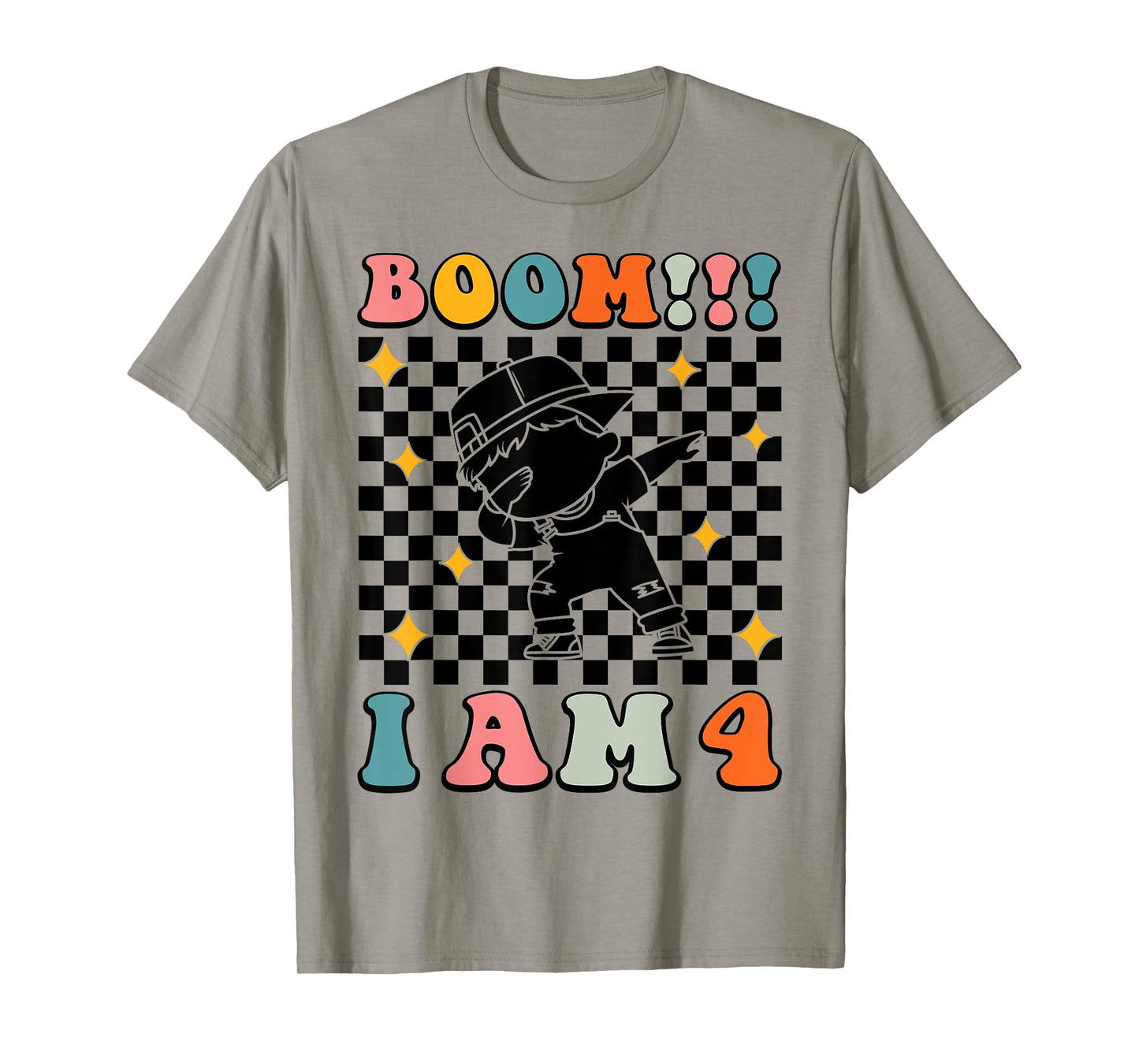Dabbing Birthday Funny 4th Birthday 4 Years Old Boys Kids T-Shirt