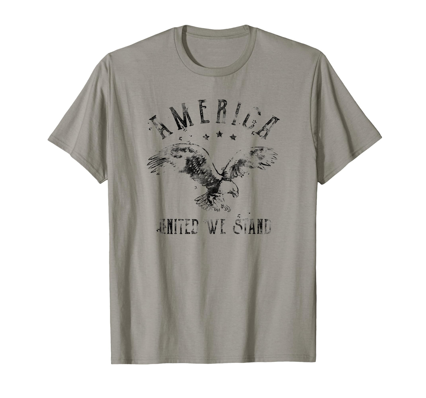 Trendy United We Stand Vintage American Eagle Logo T-Shirt