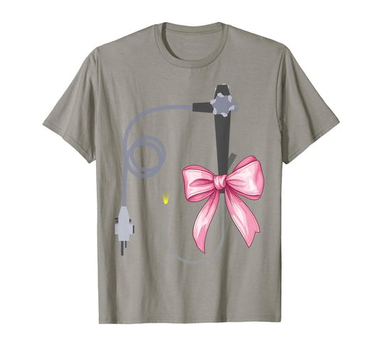 Coquette Bow Endoscopy Nurse Gastroenterology ENDO Tech T-Shirt