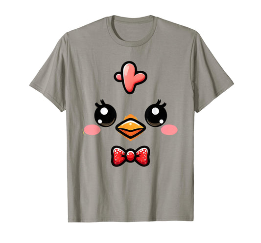 Cute Chicken Face Yellow Chick Costume Farm Animal Lover T-Shirt