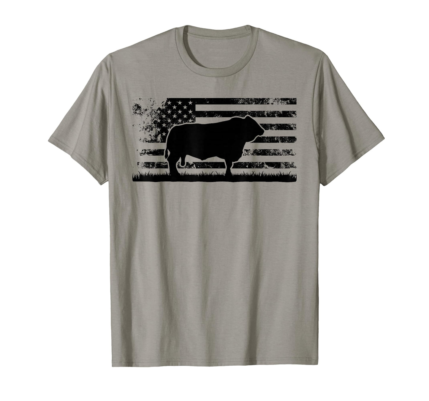 USA American Flag - America Cow Simmental Rancher T-Shirt