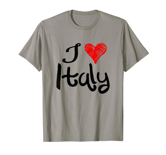 Italy lover present Italy heart mens women kids I love T-Shirt