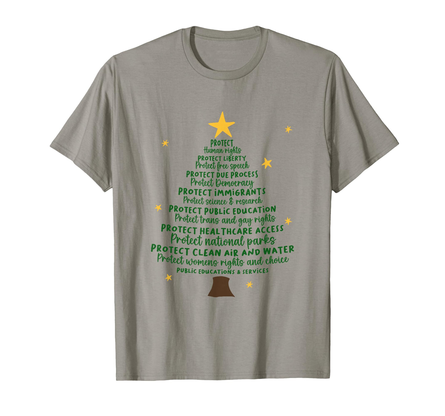 Protect Democracy Christmas Tree Anti Trump T-Shirt