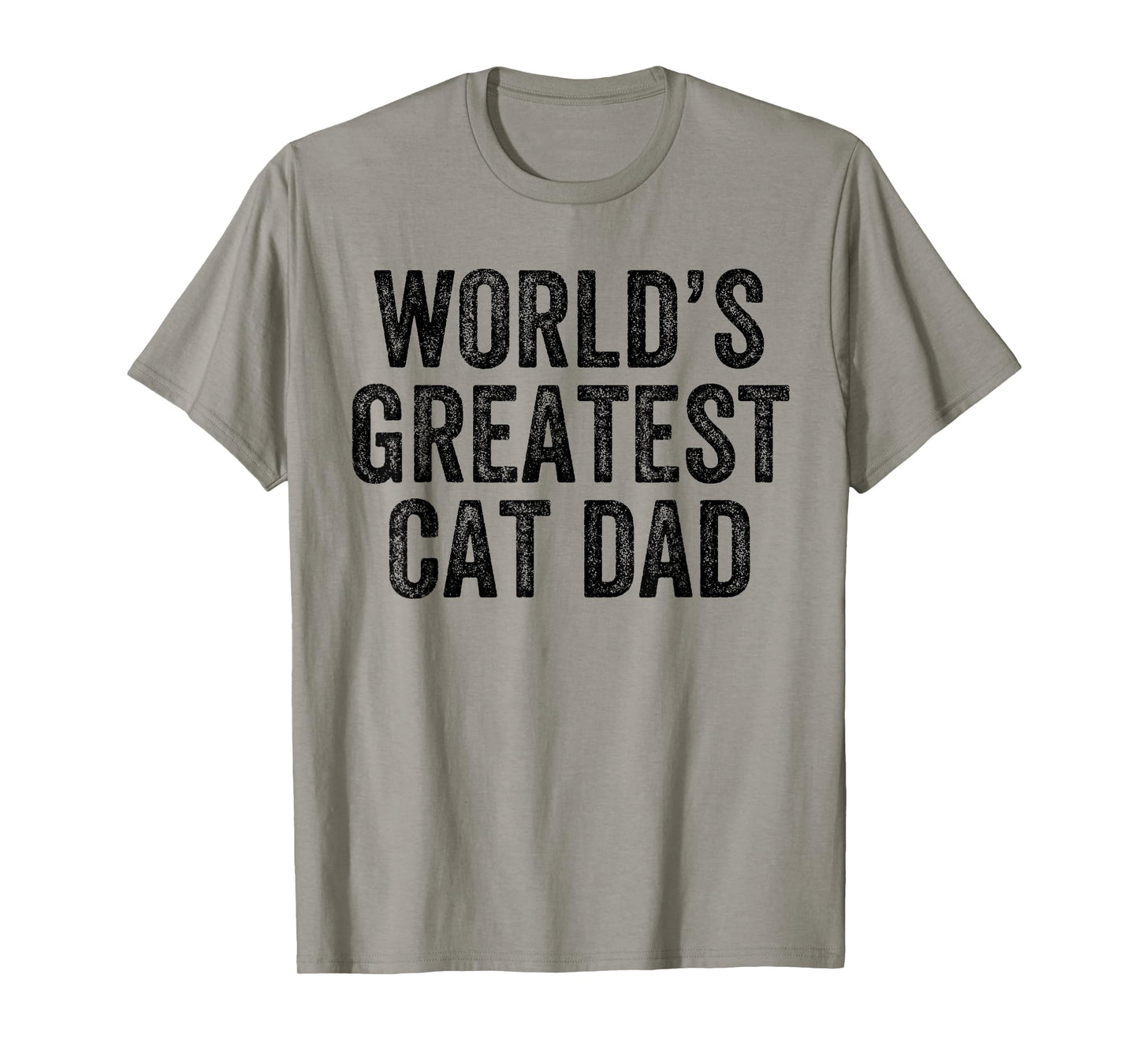 World's Greatest Cat Dad Funny Dad Joke Father's Day T-Shirt for Men Women