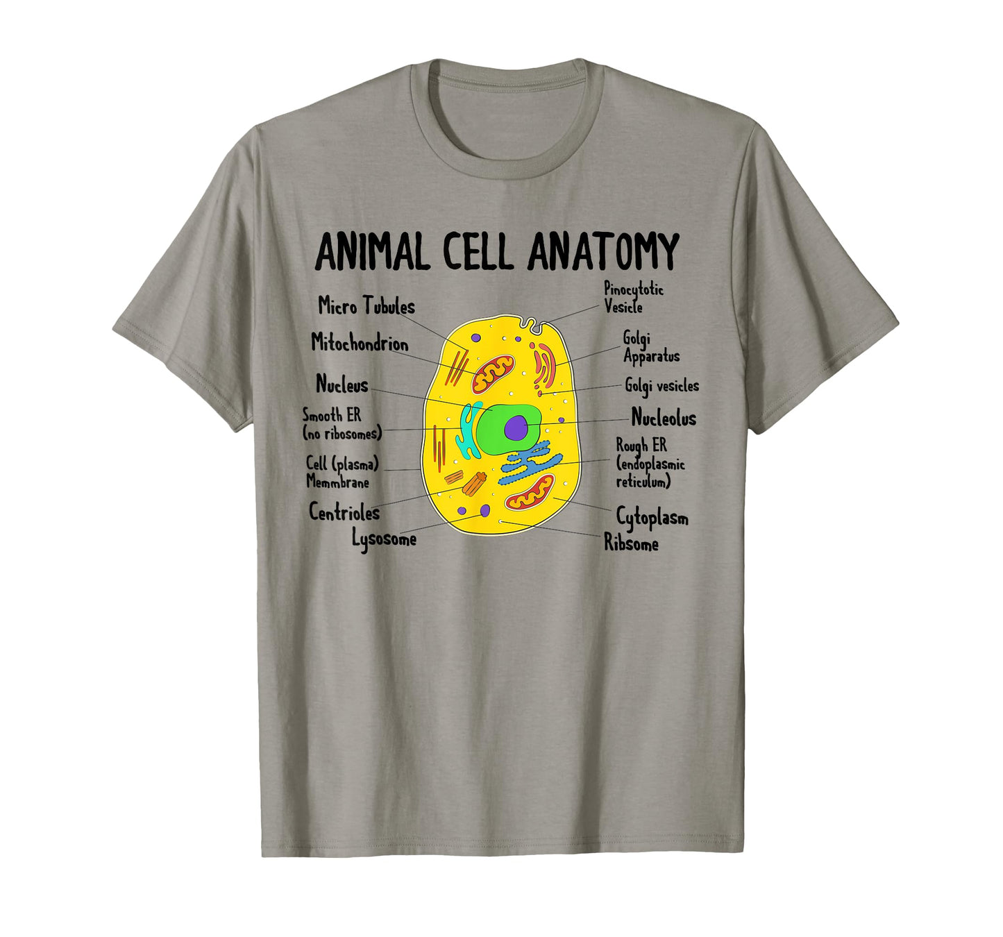 Anatomy Of Animal Cell Biology Biologist Science Student T-Shirt