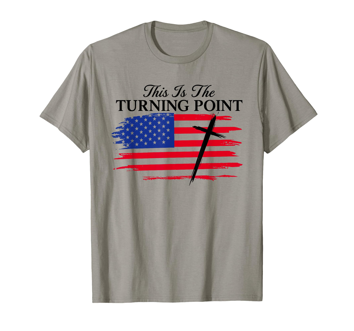 White This is The Turning Point American Flag T-Shirt