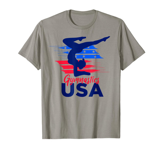 USA Flag Gymnastics USA Support T-Shirt