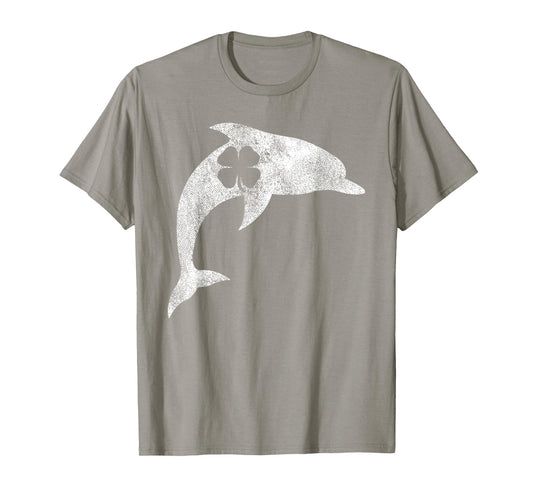 St. Patrick's Day Shamrock Dolphin Irish Clover Men Women T-Shirt