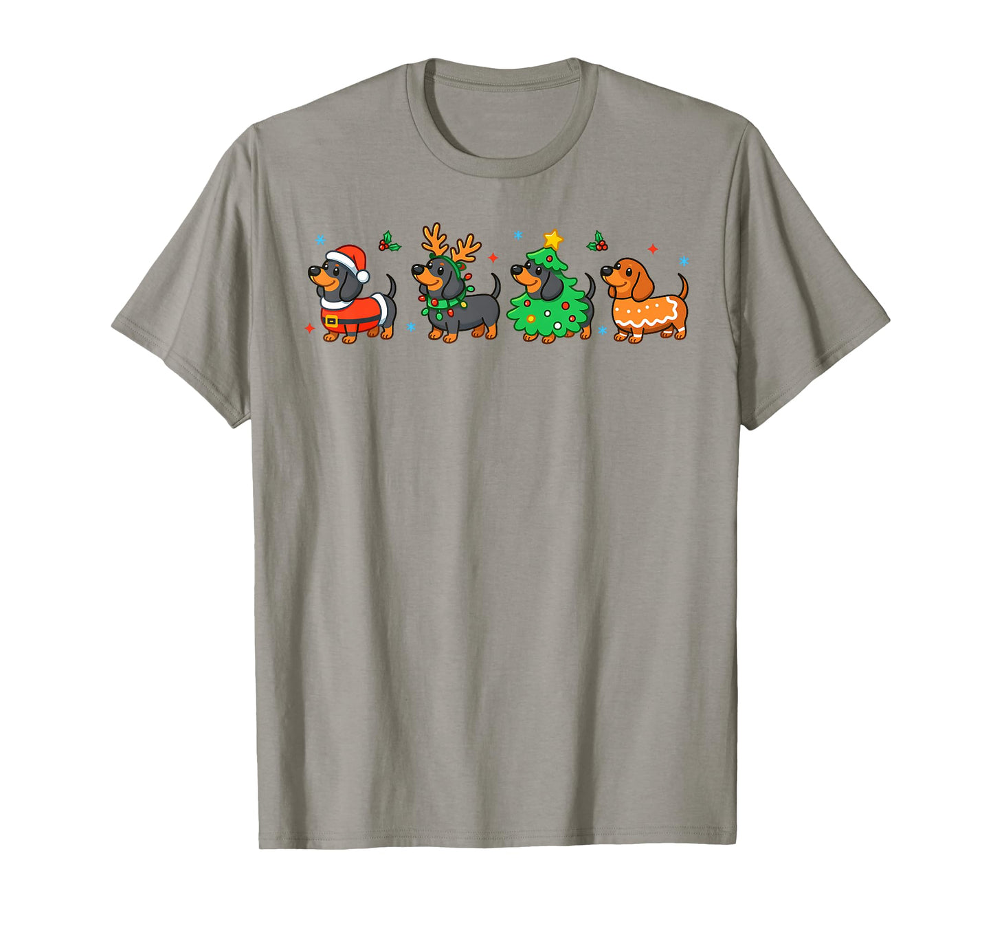 Christmas Dachshund Dog Weenie Merry Woofmas Dog Mom Dad T-Shirt