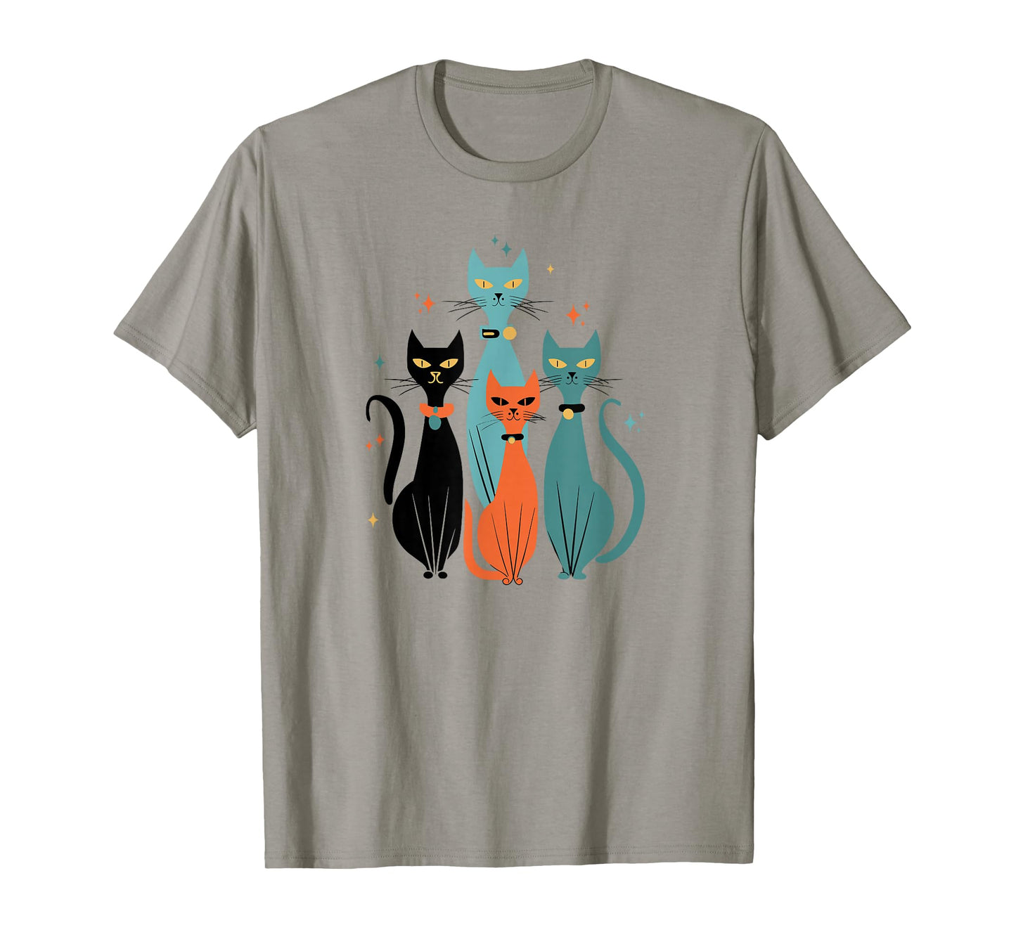 Retro Cats Midcentury Mid Century Age 50s 60s Space T-Shirt