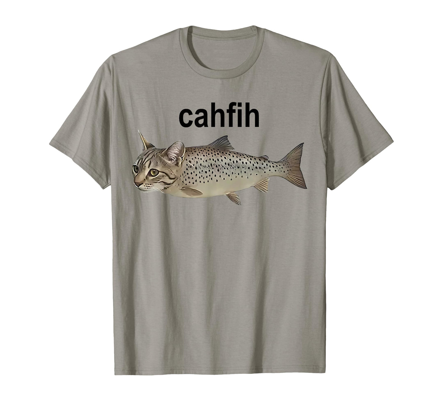 Cahfih Misspelled Fish Meme Cah Fih Catfish Funny Cat Fish T-Shirt