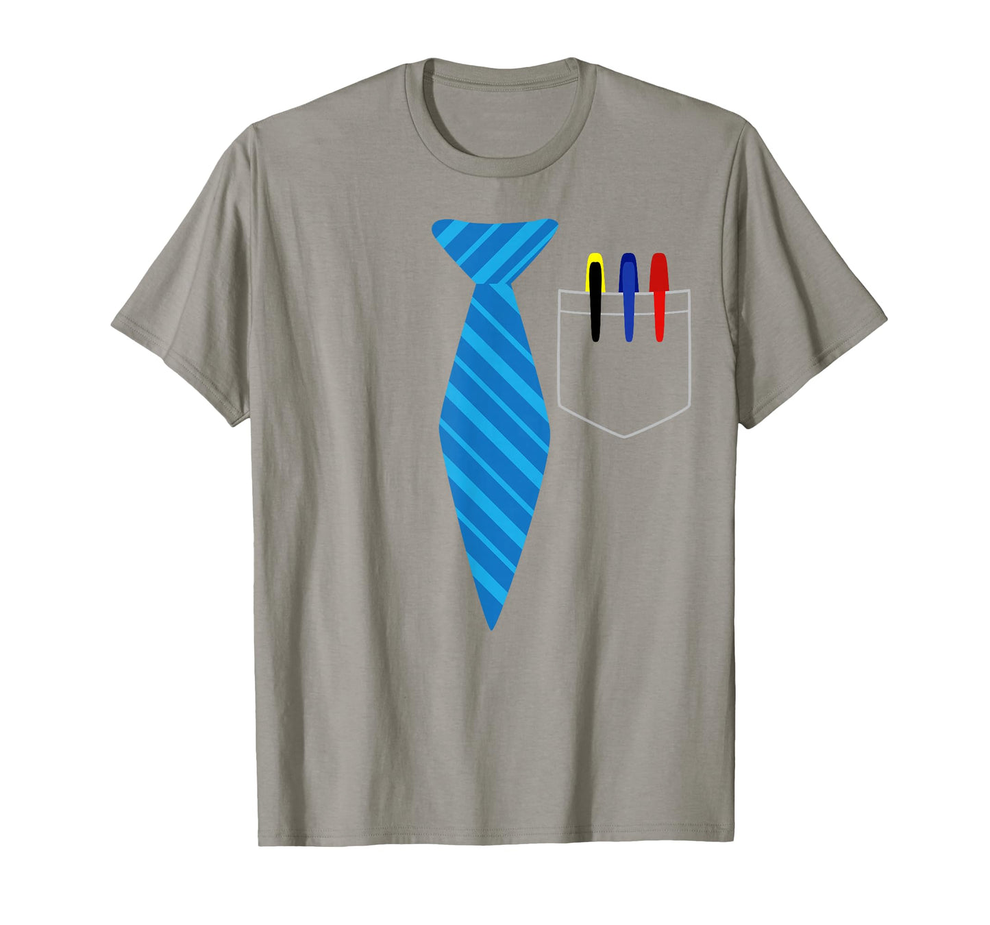Teacher Tie & Pocket Protector Costume School Gift T-Shirt