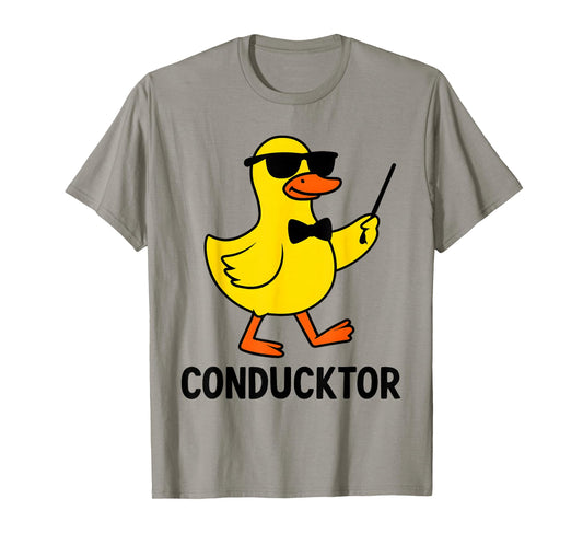 Conducktor Funny Duck Music Pun Orchestra Design T-Shirt