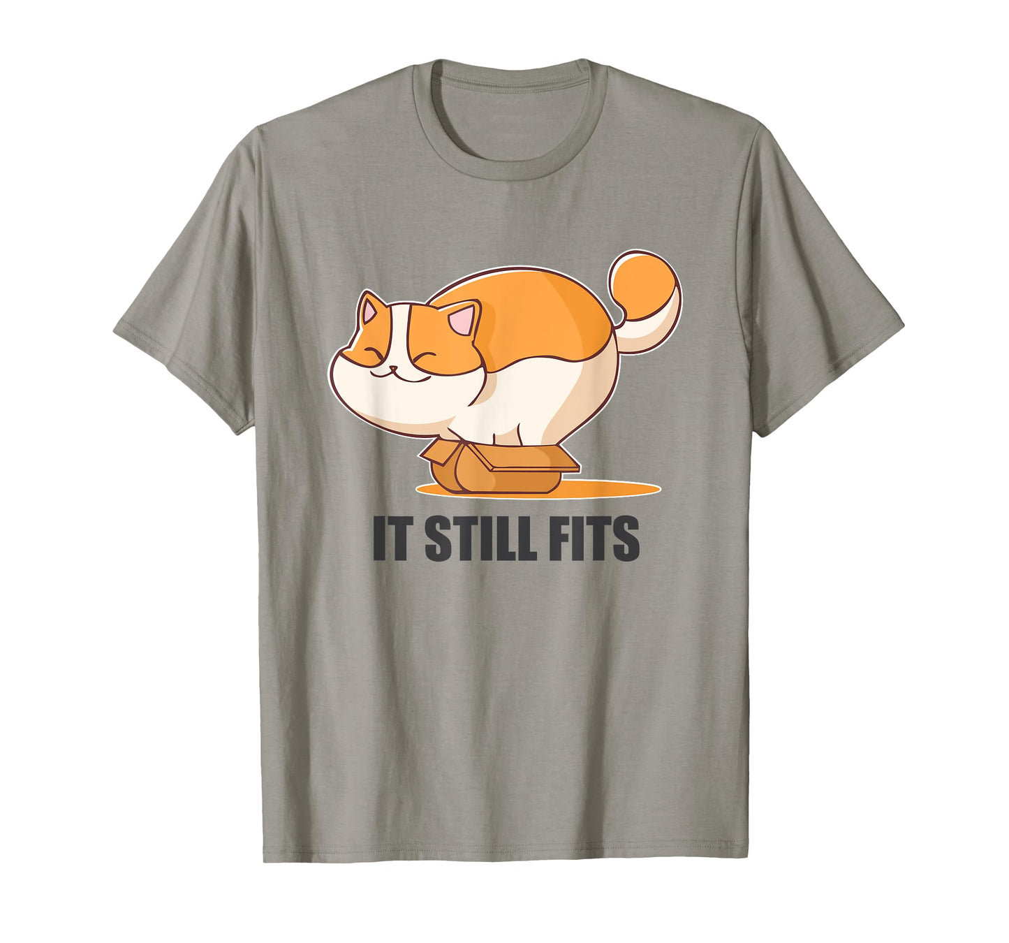 Cat In A Box T-Shirt Funny Fluffy Cat It Still Fits Shirt